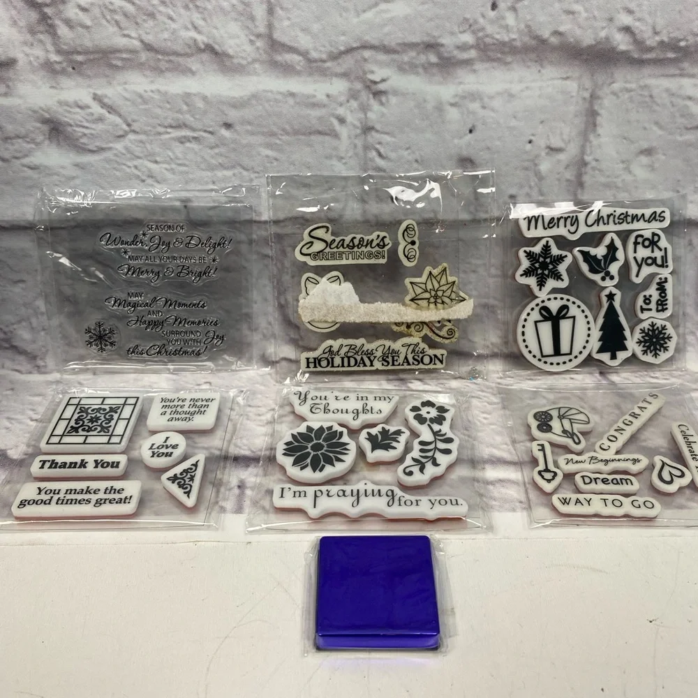 New Set of scrap booking/card making stamps and‎ ink pad